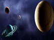 3Д тавани К-Екстрийм -  опънати тавани с картини - STAR 117 - Небе с планети.